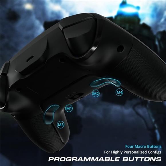 Wireless Gaming Controller, Gamepad Game Controller with 4 Customized Buttons - Picture 5 of 6
